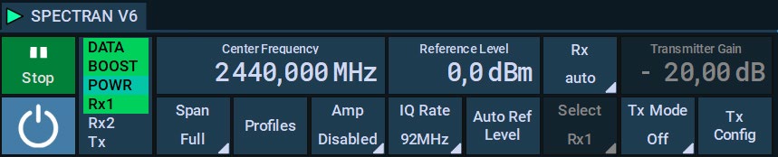 Настройки Spectran V6